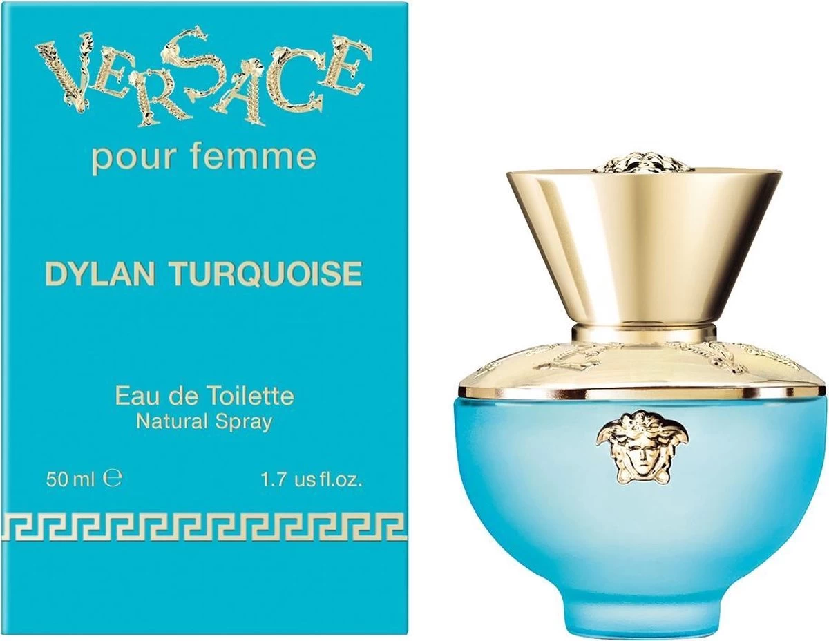 Versace - Dylan Turquoise Pour Femme - Eau De Toilette - 50ml 10 Versace - Dylan Turquoise Pour Femme - Eau De Toilette - 50ml - Afbeelding 8
