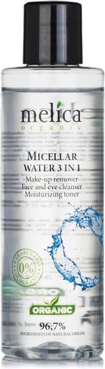 MELICA ORGANIC Biologisch Hydraterende 96,7% Natuurlijke Actieve MICELLAIR WATER 3in1 Zonder SLS,kleurstoffen Voor Elk Huidtype 200ml 3 MELICA ORGANIC Biologisch Hydraterende 96,7% Natuurlijke Actieve MICELLAIR WATER 3in1 Zonder SLS,kleurstoffen Voor Elk Huidtype 200ml