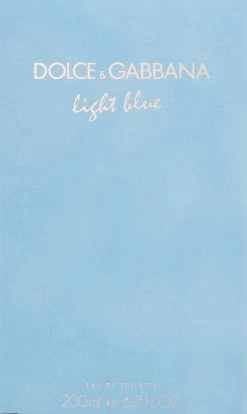 Dolce & Gabbana Light Blue 200 Ml - Eau De Toilette - Damesparfum 23 Dolce & Gabbana Light Blue 200 Ml - Eau De Toilette - Damesparfum -Parfumwinkel voor één product 716x1200 1